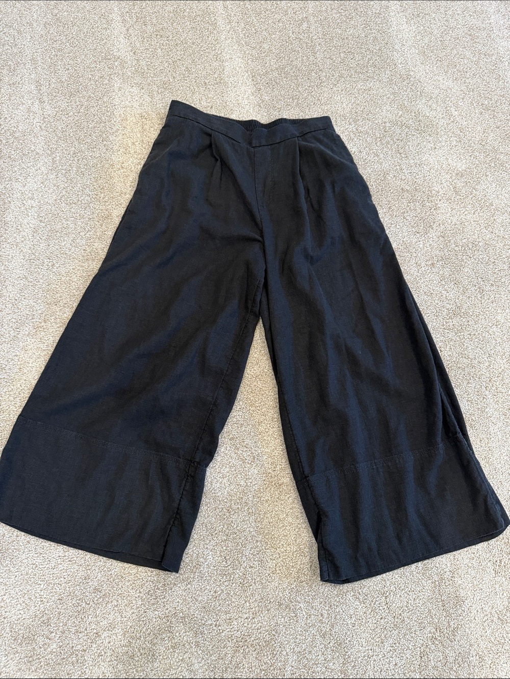Anyday Wide-Leg High-Rise Linen-Blend Cropped Pant - Size S - Picture 2 of 5
